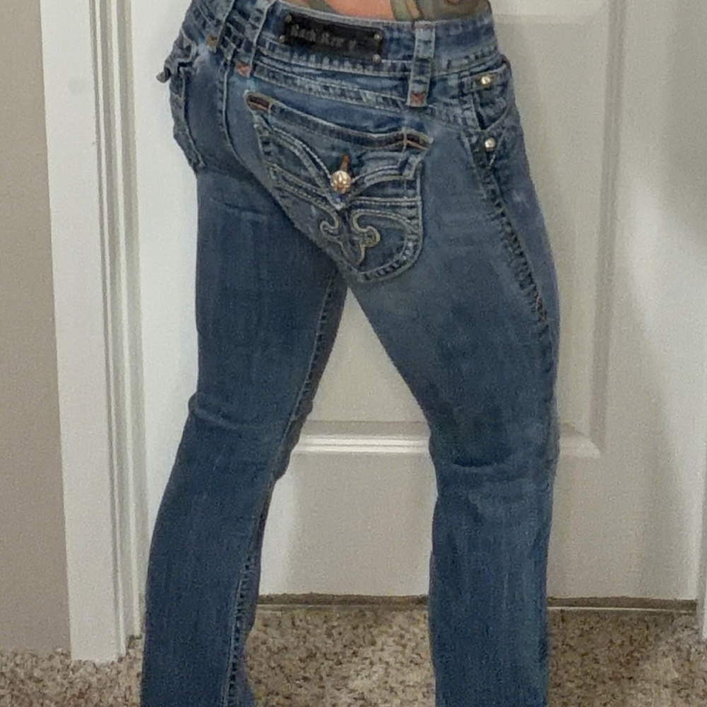 Rock Revival Patti Boot Cut Jeans with Embellished Pockets